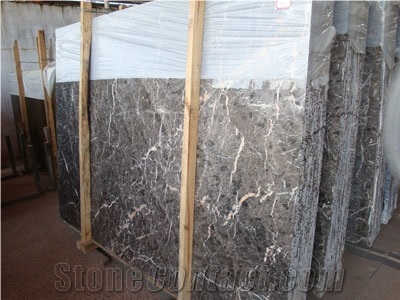 Hang Grey Marble Slabs with Red Lines, Elegant Marble Wholesale