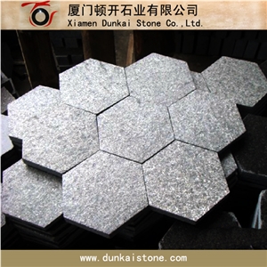 Hexagon Paver,G684 Black Basalt Pavers