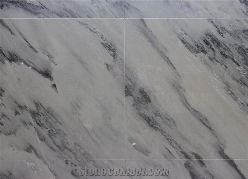 Cloudy White Marble Slabs & Tiles, China White Marble