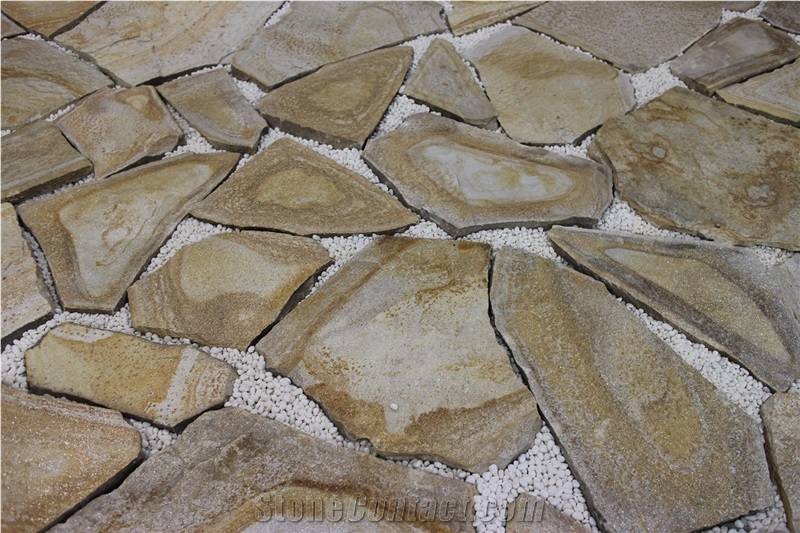 Slate Flagstone Paving Stone-Slate, Yellow Slate Paving Stone