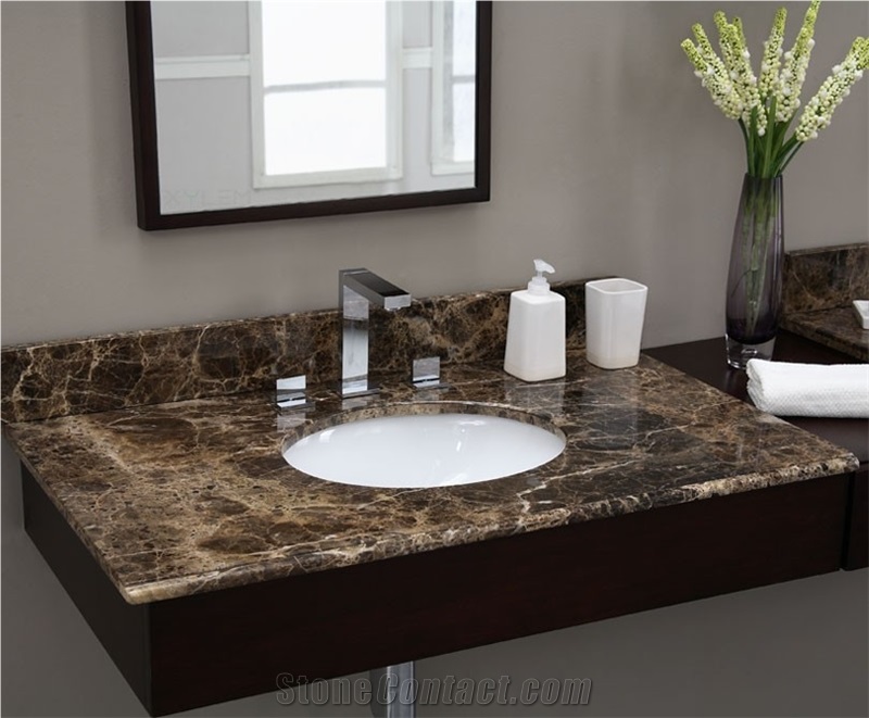 Dark Emperador Marble Countertops,Vanity Tops from China