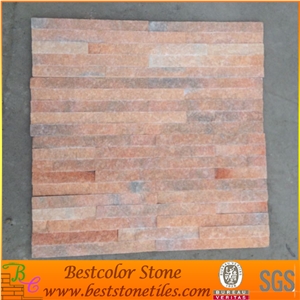 Pink Red Cultured Stone Slate Tile