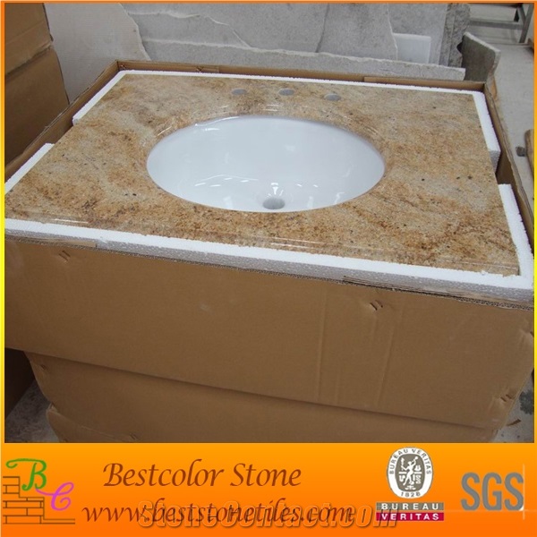 Yellow River Brazil Granite Bathroom Vanity Top
