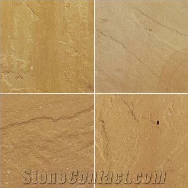 Lalitpur Yellow Sandstone Slabs & Tiles, India Yellow Sandstone