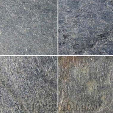 Silver Shine Slate Stone Slabs & Tiles, India Grey Slate