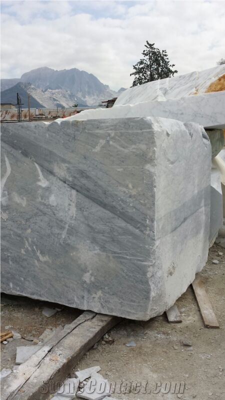 Bianco Carrara Cd Marble Blocks, Italy White Marble Block