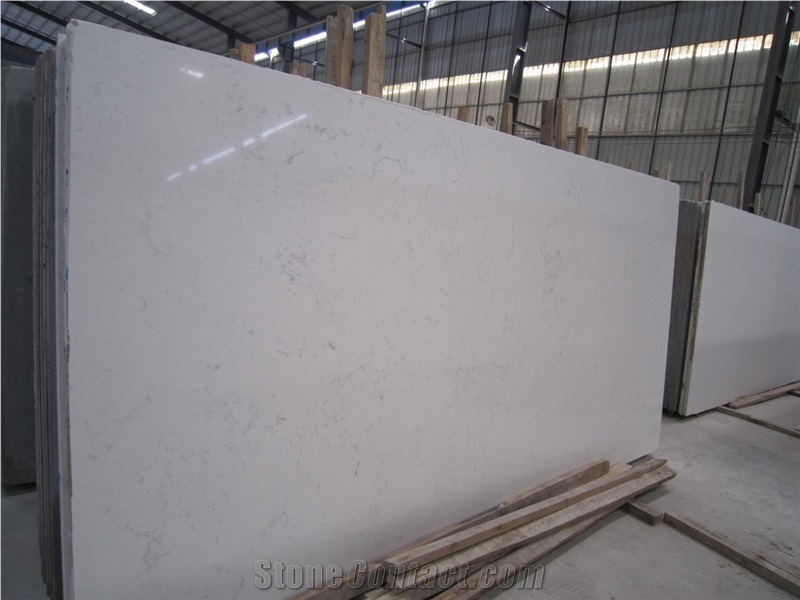 Carrara White Artificial Marble Slabs, China Artificial Stone Slabs