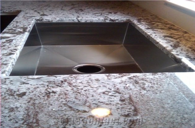 Coarse Gray Granite Kitchen Countertops