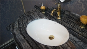 Old Wood Natural Marble Bathroom Countertops