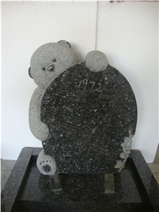 Blue Pearl Granite Tombstone&Monument,Blue Tombstone,Bear Tombstone