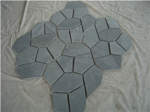 Black Flagstone Mats for Wall and Floor Cladding