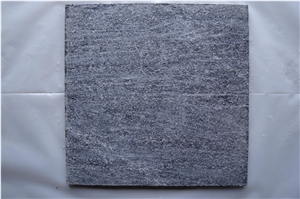 Black Quartz Stone Floor Covering Tile, Natural Black Flooring Quartzite