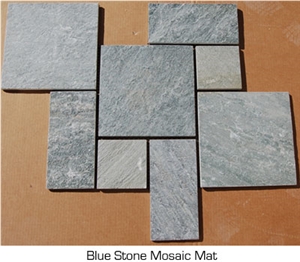 Blue Stone Mosaic Pattern