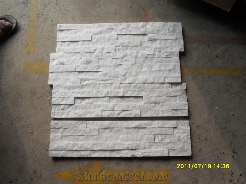 Culture Stone White Quartzite Wall Panel Flat Alpine Withe