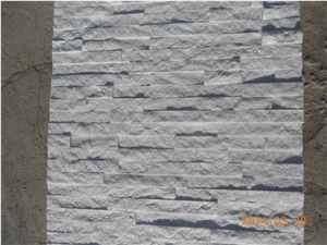Culture Stone White Quartzite Wall Panel, Flat Alpine Withe Fireplace Cladding Culture Stone Brick