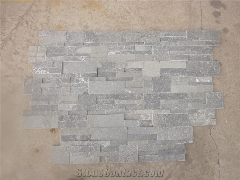 G13 Grey Slate Ledgestone Wall Panel, Cultured Stone Wall Tiles