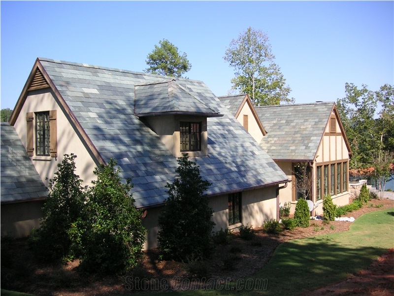 Light Green Roof Tiles, Green Roofing Slate Tiles, Natural Green Slate Roof Tiles