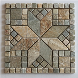 Mosaic Stone, Mosaic Slate, Mosaic Pattern Wall Cladding