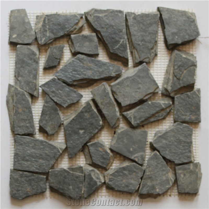 Mosaic Stone Tiles, Pavers on Mesh Mosaic Wall Panel