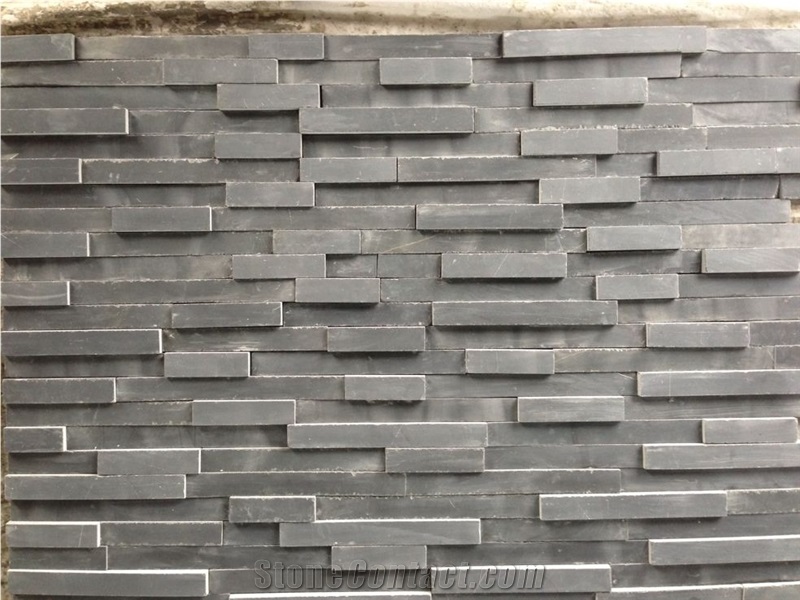Natural Black Slate Ledgestone/Cultured Stone Walling Tiles