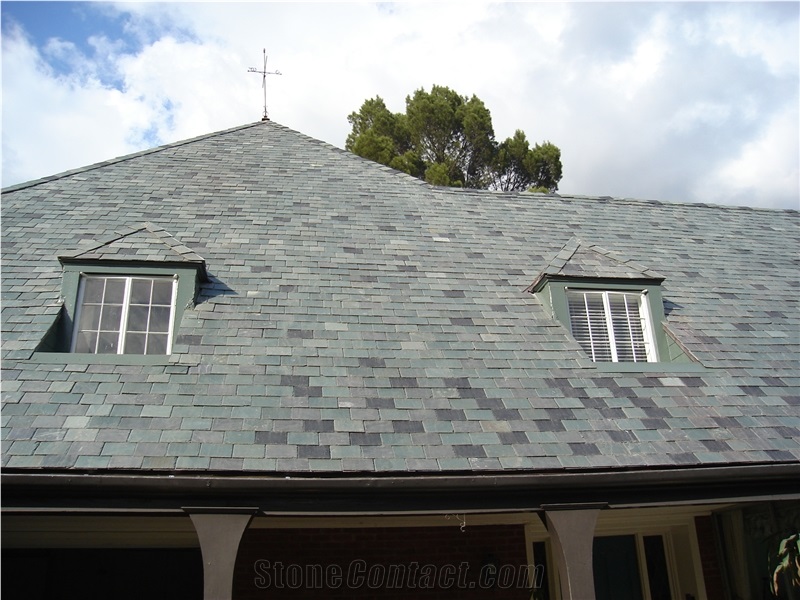 Natural Green Slate Roof Tiles, Natural Green Roofing Slate