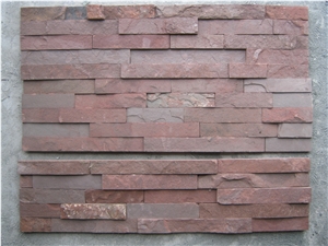 Purple Sandstone Cultured Stone Wall Panples, Ledgestone Wall Cladding Tiles