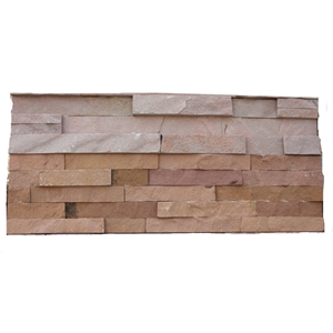 Purple Sandstone Wall Decoration Cultured Stone Tiles Panel