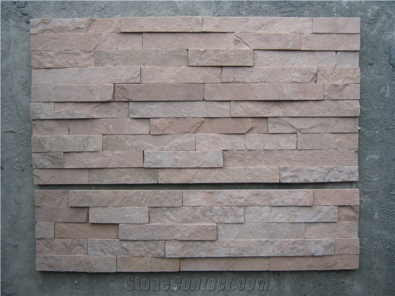 Red Sandstone Cultured Stone Wall Cladding Tiles