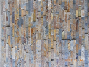 Rusty Stacked Cultured Stone Wall Panels, Ledgestone Wall Cladding Tiles