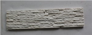 Shandong White Quartzite Culture Stone Wall Cladding Tiles