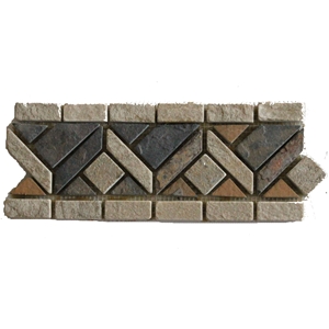 Slate Mosaic Border Tiles, Mosaic Slate Decos