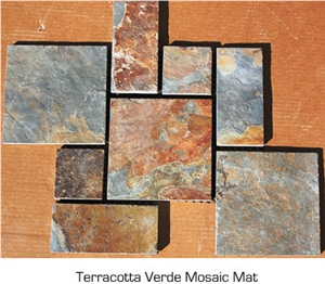 Terracotta Verde Mosaic Mats Slate Cladding