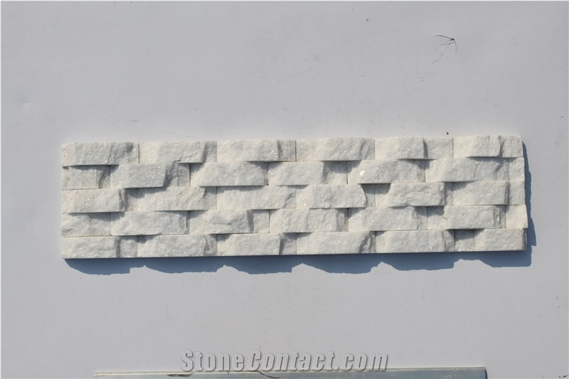 White Quartzite Cultured Stone Marble Wall Cladding Tiles
