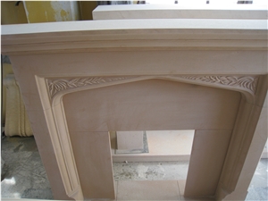 Beige Marble Fireplaces