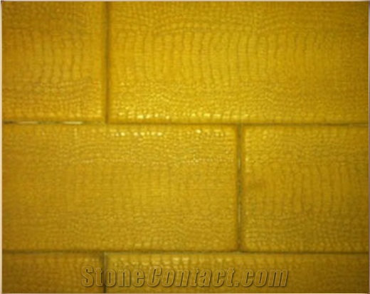 Decorative Wall Panel Artificial Culture Stone, Yellow Cultured Stone