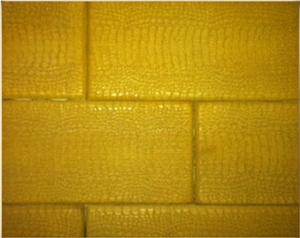 Decorative Wall Panel Artificial Culture Stone, Yellow Cultured Stone