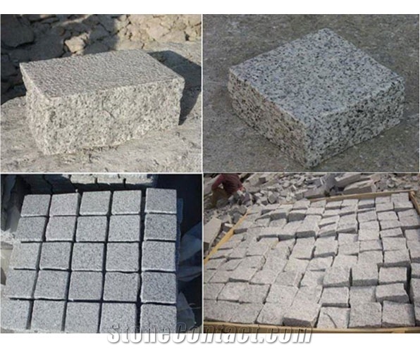 Grey Cube Granite Stone, Grey Granite Cubes