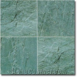 Chinese Hubei Green Slate Slabs & Tiles, China Green Slate