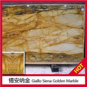 Giallo Siena Golden Marble Slab, Italy Yellow Marble
