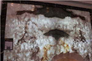 Ice Jadeite Onyx Slabs, Iran White Onyx