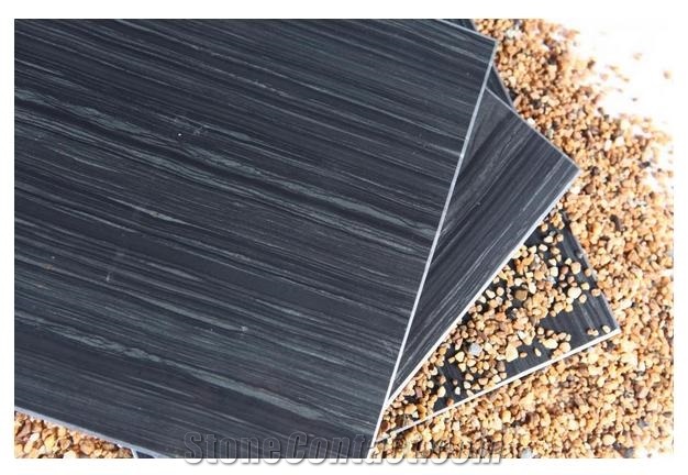 Royal Verawood Slabs & Tiles, China Black Marble