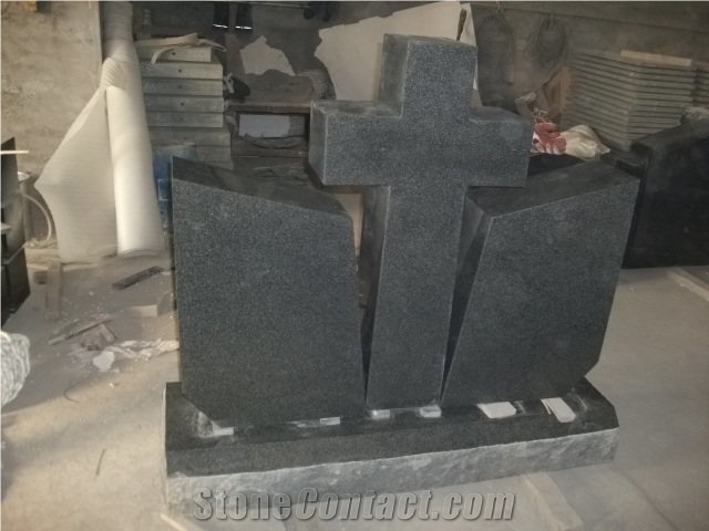 Wing Shape Headstone, Hebei Black Granite Monument & Tombstone