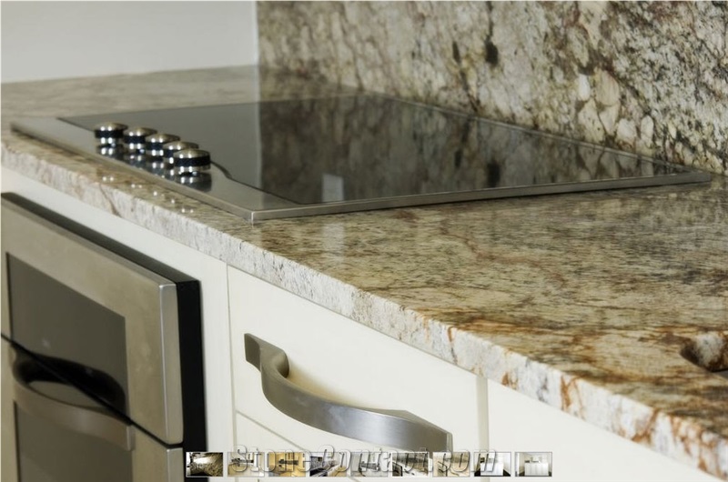 Exotic Granite Kitchen Countertops, Tropical Treasure Granite Kitchen Countertops