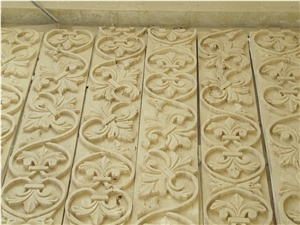 Limestone Hand Carved Wall Relief, White Limestone Wall Reliefs