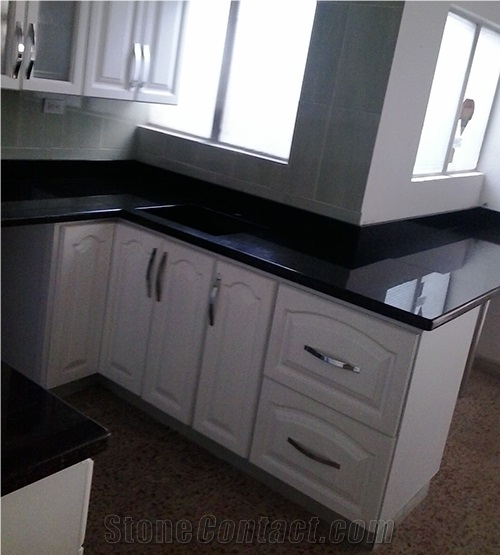 South Africa Absolute Black Granite Kitchen Countertops From Colombia Stonecontact Com