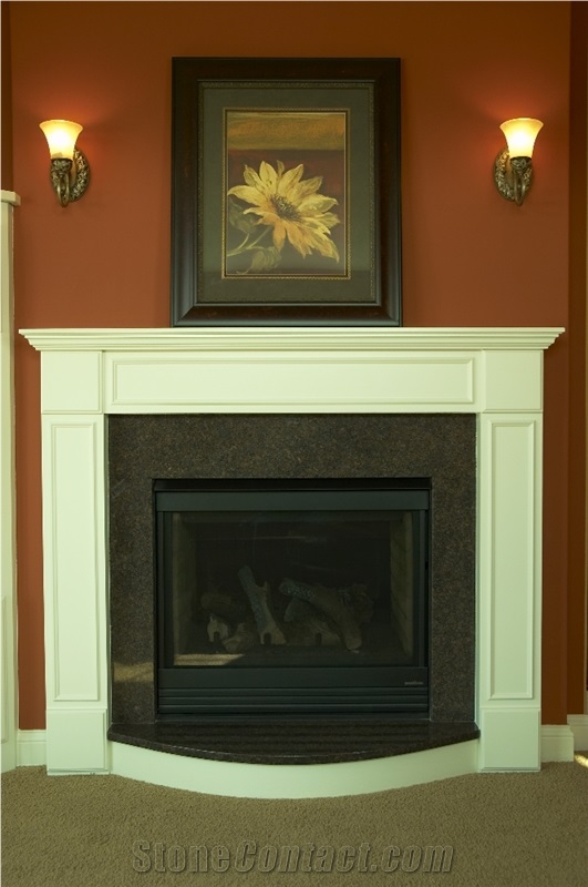 Royal Brown Granite Fireplace