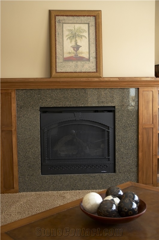 Tropic Honey Brown Granite Fireplaces