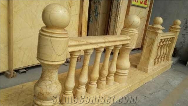 2014 New Hot Type Quarry Direct China Palace Sunshine Beige Marble Balustrades & Handrails