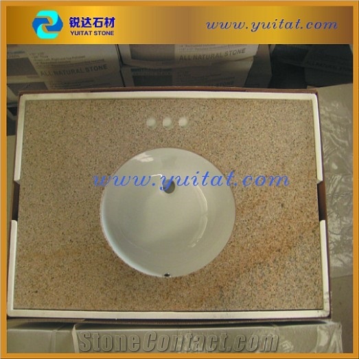 American Quality Standard G682 Yellow Granite Vanity Top for Promotion