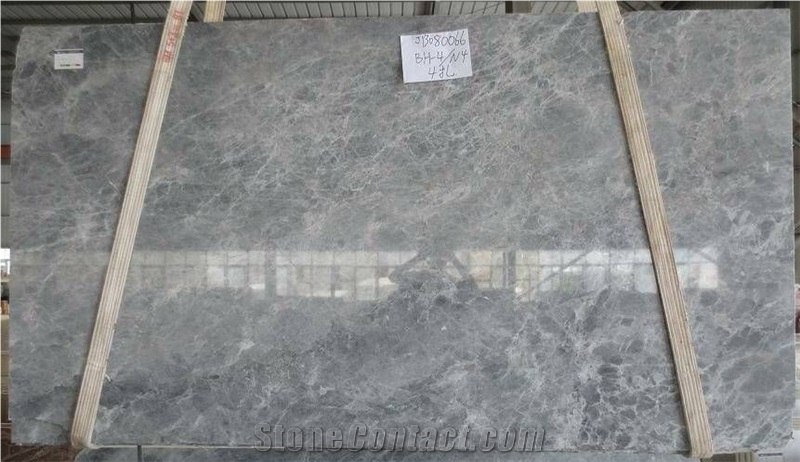 Chinese Shangri-La Grey Marble Light Color Slab, China Cloudy Grey White Marble